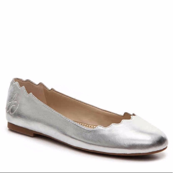 sam edelman silver ballet flats